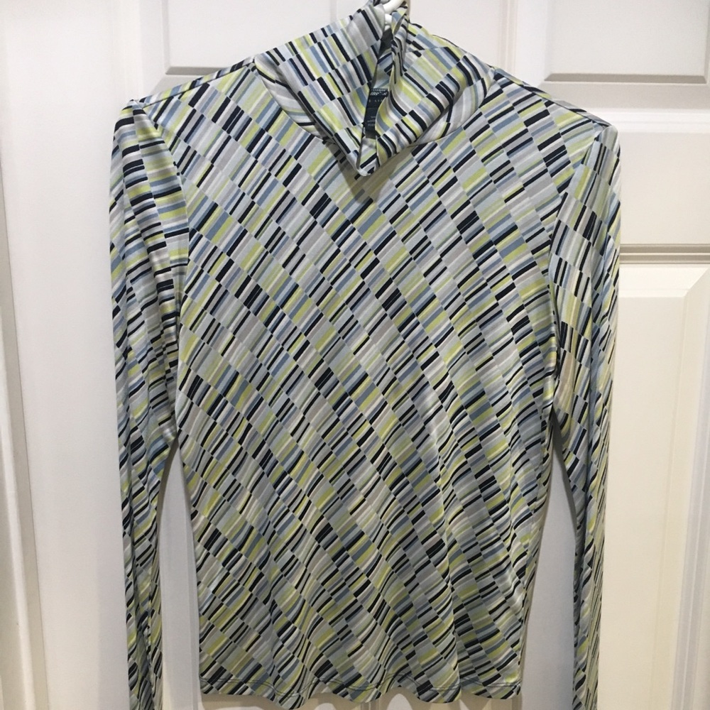Limited silk moc turtleneck